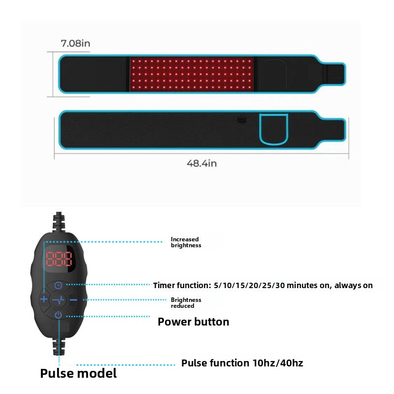 Red Infrared Light Therapy Belt for Back Pain Relief