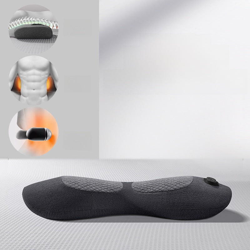 Ergonomic Lumbar Support Pillow with Heat and Massage