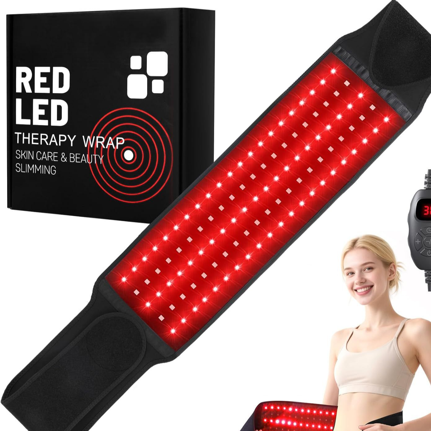 Red Infrared Light Therapy Belt for Back Pain Relief