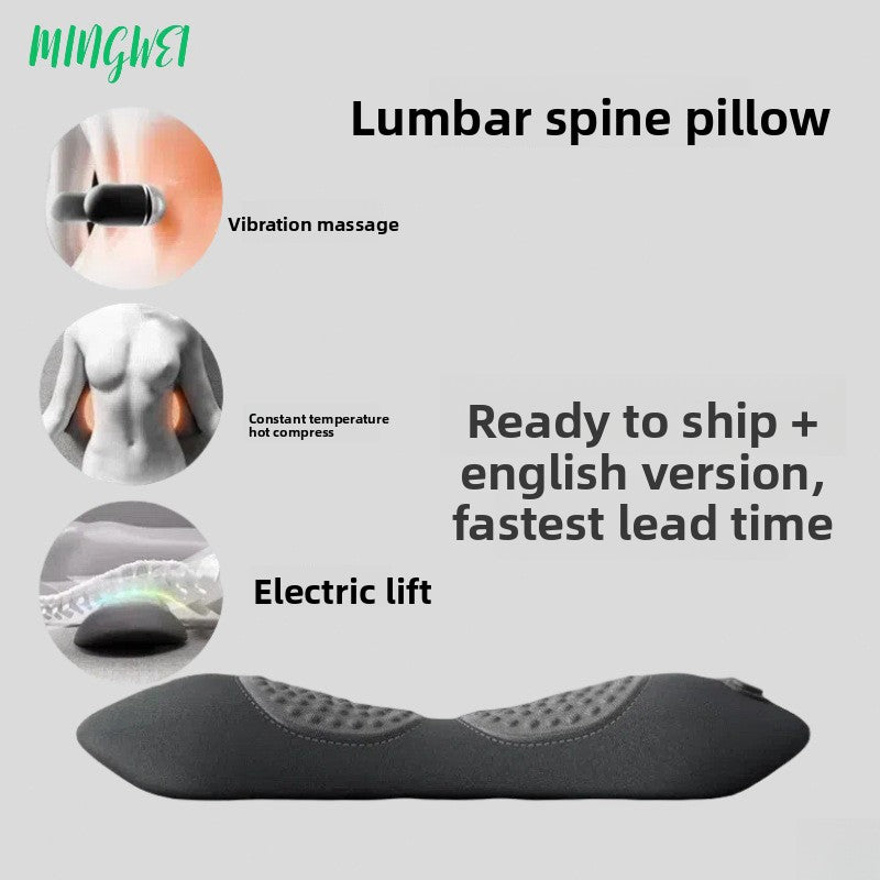 Ergonomic Lumbar Support Pillow with Heating and Massage