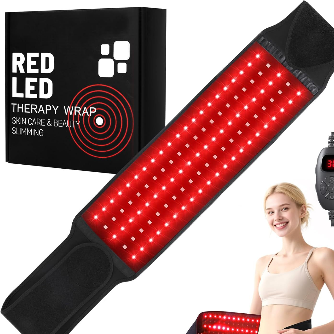 Red Infrared Light Therapy Belt for Back Pain Relief