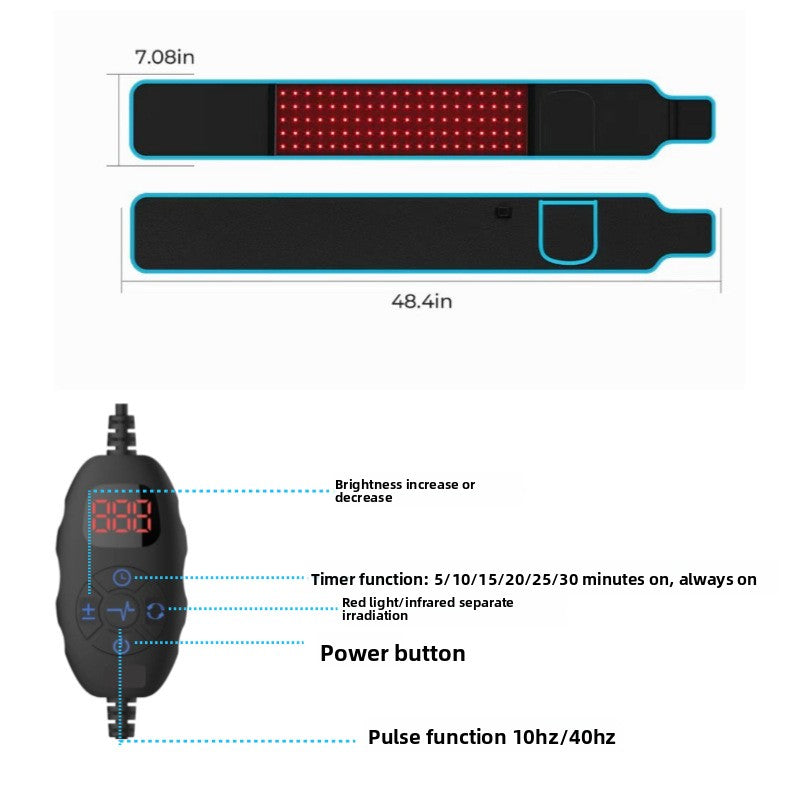 Red Infrared Light Therapy Belt for Back Pain Relief