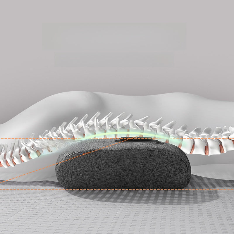 Ergonomic Lumbar Support Pillow with Heat and Massage